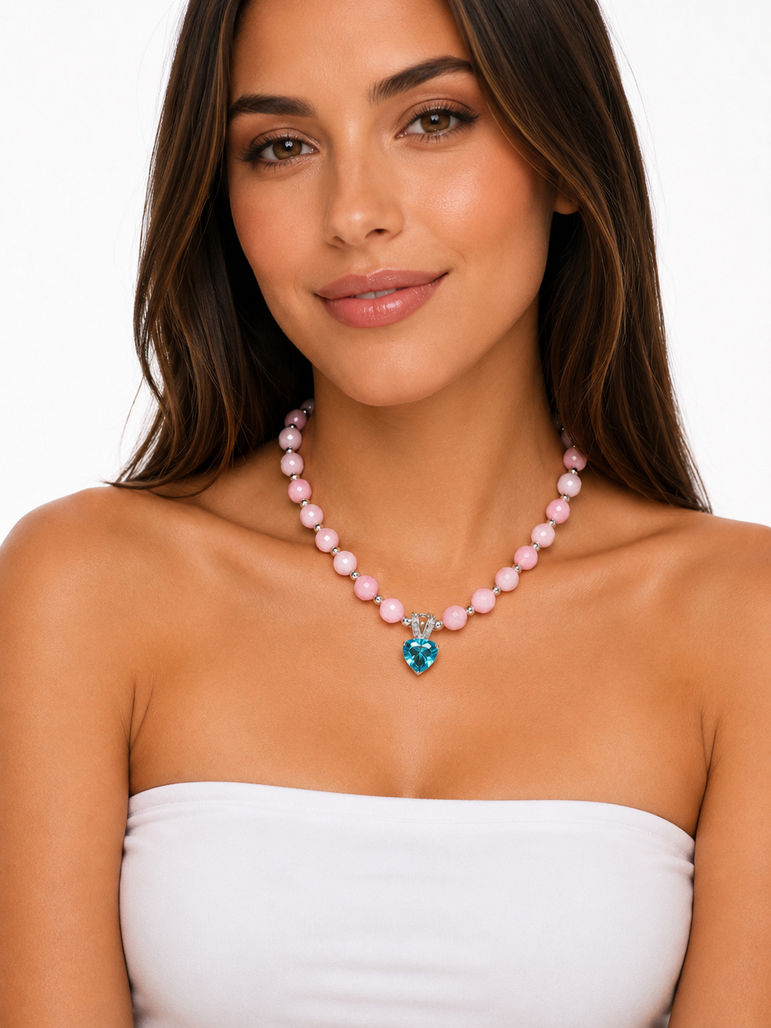 the Rosé Clarity Necklace
