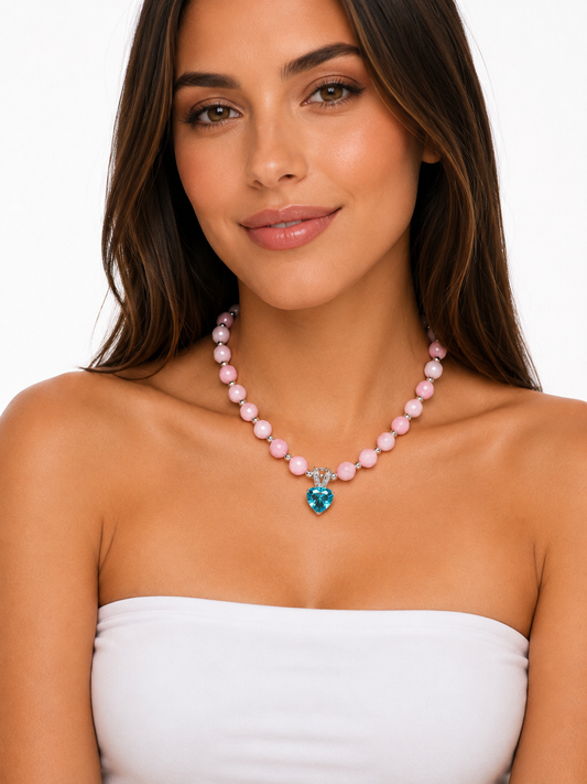 the Rosé Clarity Necklace