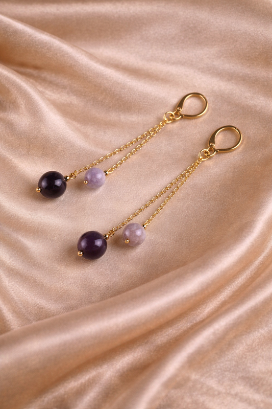 The Violet Amethyst Earrings