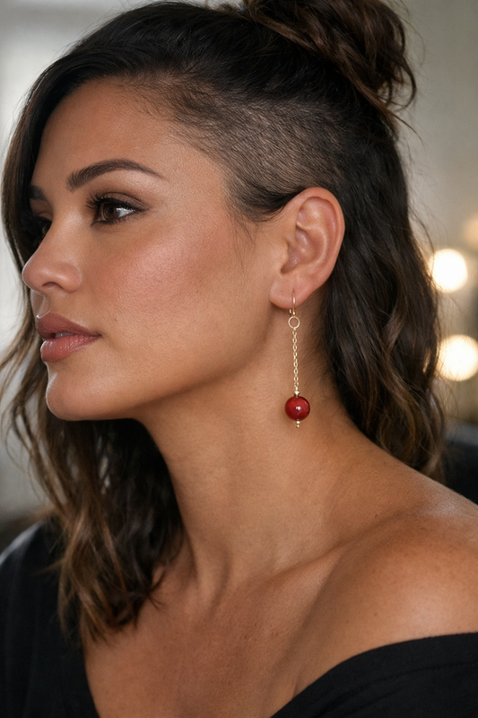 the Carnelian Eliza Earrings