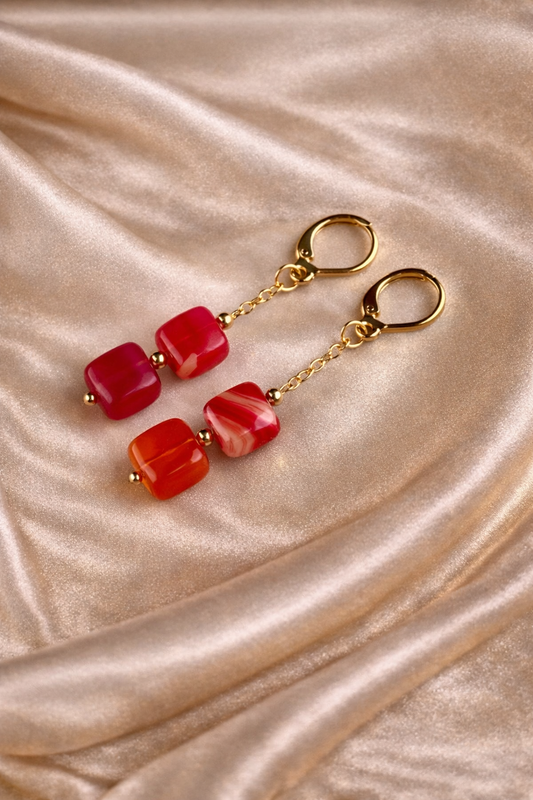 the Rosalie Carnelian Drop Earrings
