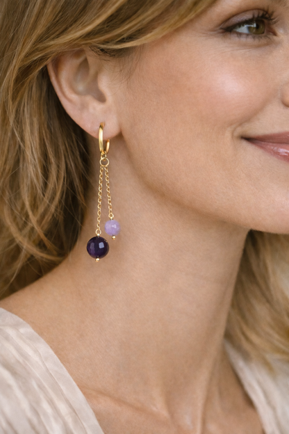 The Violet Amethyst Earrings