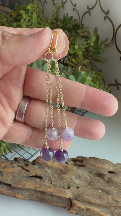 The Violet Amethyst Earrings